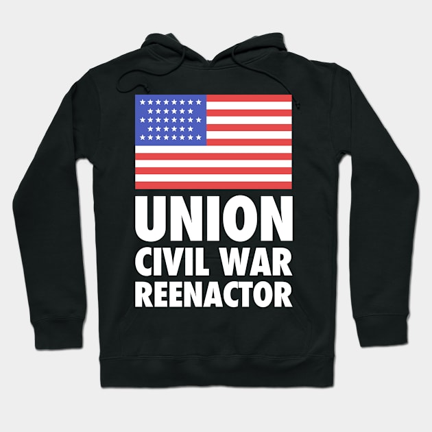 Historical American Civil War Reenactor Union Hoodie by MeatMan